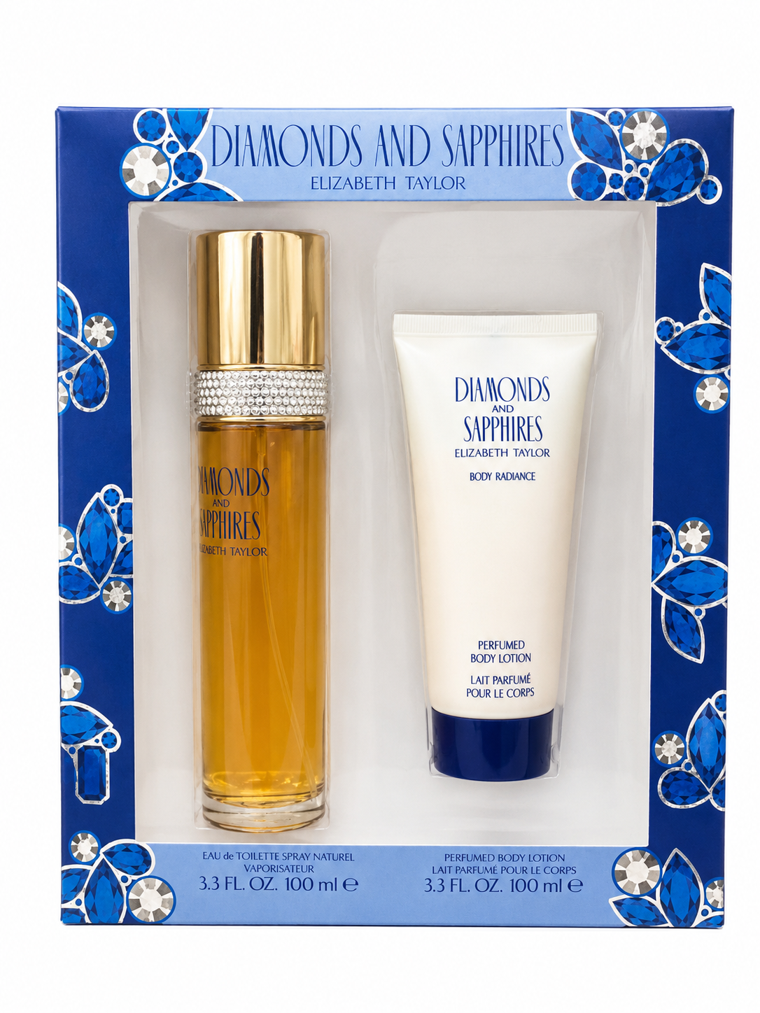 Elizabeth Taylor Diamonds & Sapphires 100ml  EDT 2 piece Gift Set