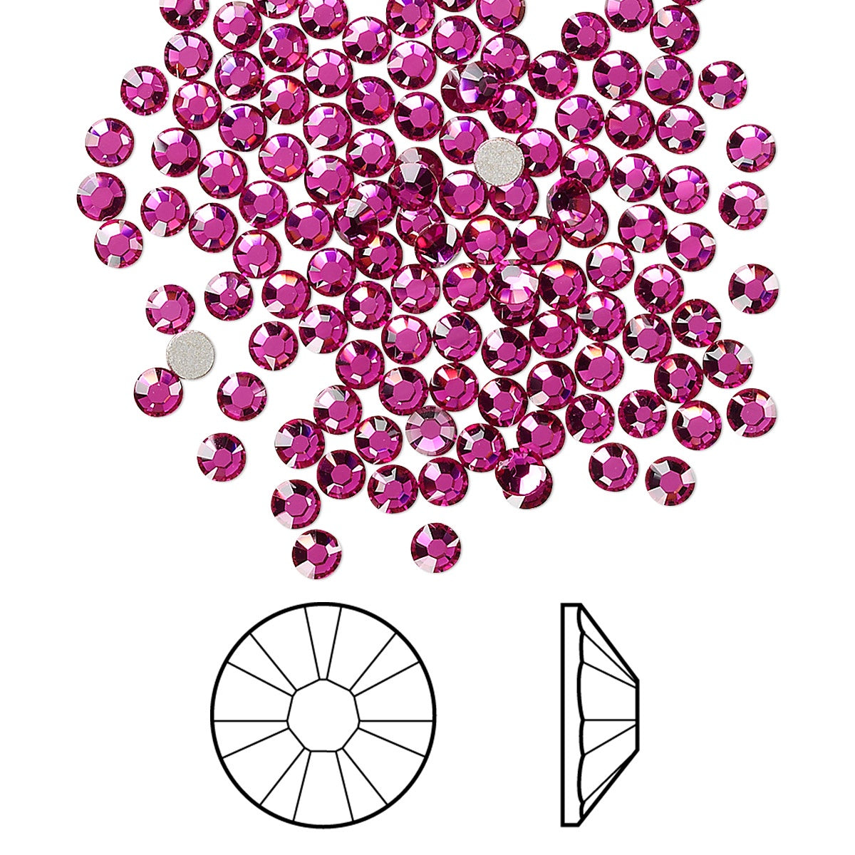 Swarovski Fuchsia 104 #5 - 2mm